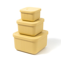 Boîtes à collation en silicone avec couvercles, boîtes de conservation alimentaire en silicone, petites boîtes à lunch pour enfants, garderie, école et voyages