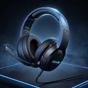 Auriculares para juegos CCUS con cable, estéreo, controlador dinámico, micrófono y luz LED para PC y consola - Product Image 5