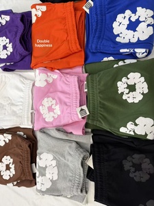 Pantaloncini da <span class=keywords><strong>Uomo</strong></span> di Alta Qualità in <span class=keywords><strong>Cotone</strong></span> 100% Pesante con Stampa Puff, Stile Streetwear Casual, Pantaloncini Sportivi e Denim - Product Image 5