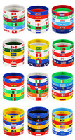 Bracelets en silicone pour le tournoi de football 2026, cadeaux sur le thème des drapeaux nationaux pour les passionnés de football