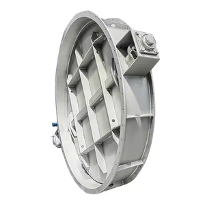 하이 퀄리티 전기 고온 환기 나비 밸브 탄소강 플랜지 댐퍼 대구경 전기 댐퍼 - Product Image 1