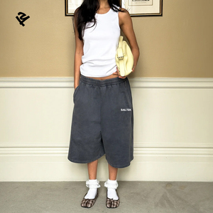 Custom Oversized Wide Leg <strong>Shorts</strong> <strong>Women</strong> Elastic Waist Drawstring Loose Fit <strong>Short</strong> Pants for Ladies Summer <strong>Bermuda</strong> <strong>Shorts</strong> - Product Image 4