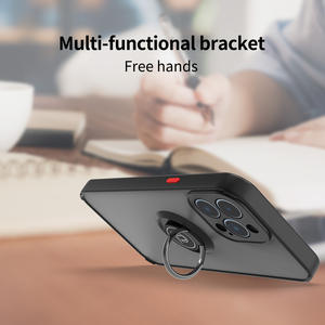 Venta al por mayor <span class=keywords><strong>de</strong></span> fundas mate para teléfono móvil Tpu, soporte <span class=keywords><strong>de</strong></span> anillo, diseño a prueba <span class=keywords><strong>de</strong></span> golpes para iPhone 14ProMax 16 15 14 13 12 11 Pro Plus Mini - Product Image 4