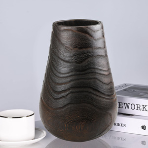 <span class=keywords><strong>Jarrones</strong></span> de flores secas de bambú sólido hechos a mano, Paulownia de madera, gota de agua, adornos grandes para decoración del hogar, diseño transfronterizo - Product Image 2