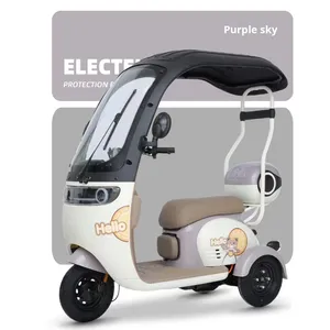 Nuevo Triciclo Eléctrico, Scooter Abierto, Vehículo Familiar para Recoger y Dejar Niños, Ocio, Personas Mayores, con Toldo, Bicicleta con Batería - Product Image 3
