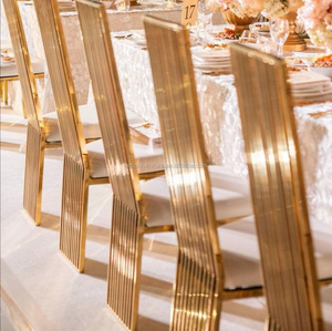 Nuevo diseño, elegantes sillas doradas, banquetes de boda, eventos, sillas de comedor, restaurante, café, sillas de lujo - Product Image 5
