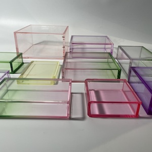 High End Clear Gradient Acrylic <b>Box</b> Magnetic Lid Durable Booster <b>Box</b> for TCG Card <b>Collection</b> - Product Image 5