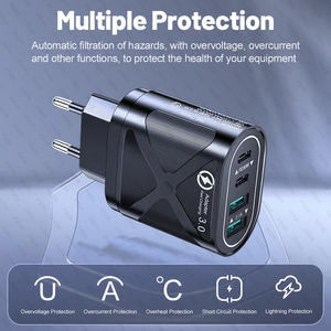 Cargador Rápido de 40W USB PD QC3.0 para <span class=keywords><strong>iPhone</strong></span> 17 16 15 13 Pro Max, Samsung, Huawei, Xiaomi, Adaptador de Teléfono Móvil, <span class=keywords><strong>Enchufe</strong></span> EU/US/UK - Product Image 4