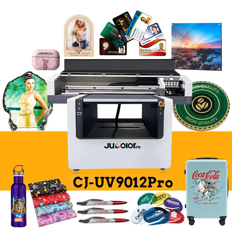 Jucolor Industrial 9012, 3*4 фута Ricoh GH2220/G5i, УФ-принтер 6090 с рельефным металлическим стеклом и древесным покрытием