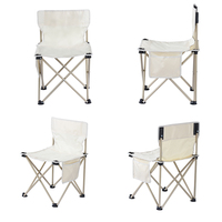 Ensemble de table et de chaises de camping pliantes robustes et portables en fer moderne