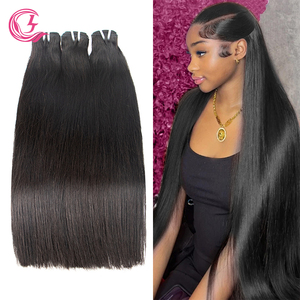 CLJhair rambut manusia murah rambut manusia Brasil basah dan bergelombang 3 buah bundel lurus - Product Image 4