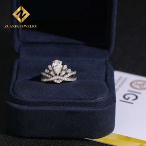 Bague d'éternité tendance, testée au diamant, bijoux pour femmes, promesse, or 18 carats, bague de fiançailles, diamant de laboratoire, bague de mariage, certificat IGI - Product Image 2