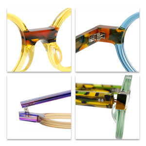 Monture <span class=keywords><strong>de</strong></span> lunettes en fibre <span class=keywords><strong>de</strong></span> polyacide <span class=keywords><strong>de</strong></span> haute qualité, ronde, <span class=keywords><strong>de</strong></span> lunettes, accessoire <span class=keywords><strong>de</strong></span> <span class=keywords><strong>film</strong></span> et <span class=keywords><strong>de</strong></span> télévision, pour myopie, tendance, populaire, 1 pièce - Product Image 4