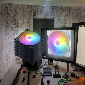 Ventilateur <span class=keywords><strong>de</strong></span> boîtier RGB 140 mm coloré 4 broches Molex rapide pour <span class=keywords><strong>PC</strong></span> <span class=keywords><strong>Gamer</strong></span>, <span class=keywords><strong>refroidissement</strong></span> et dissipation rapide, accessoires informatiques - Product Image 2