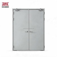 Porte d'entrée moderne en acier ignifugée sur mesure pour évacuation d'urgence hospitalière, homologuée WH, portes coupe-feu, prévention des incendies