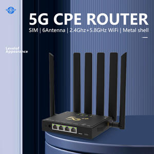 DNXT 5G CPE Emplacements pour cartes SIM déverrouillés Modem Routeurs extérieurs 6 antennes externes Routeur sans fil Hotspot de qualité industrielle 4 ports - Product Image 2