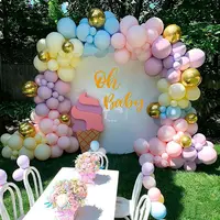 Kit de arco de guirnalda de globos coloridos, decoración de fiesta de globos de arco iris Pastel para Baby Shower