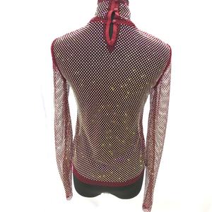 S336 nouveauté strass résille maille haut court maille évider voir à travers strass cristal maille tenue robe robe de soirée - Product Image 2