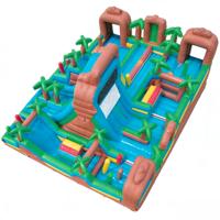 Parcours d'obstacles gonflable commercial pour adultes : Jeux gonflables géants pour aire de jeux, défis et châteaux gonflables