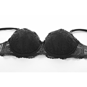 Soutiens-gorge rembourrés de luxe pour femmes, vente en gros, soutien-gorge 1/2 bonnet en dentelle jacquard motif vigne - Product Image 2