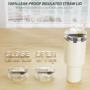 Coperchio in paglia da 40 Oz per Stanley Tumbler, borraccia termica da viaggio, materiale per alimenti senza BPA, design minimalista - Product Image 2
