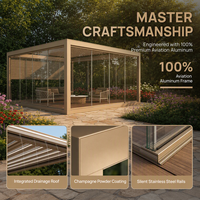 Pergola en aluminium, gazebo imperméable, motorisé, à lames orientables, écologique, personnalisable, pour balcon, certifié CE