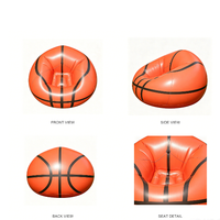 Fauteuil Gonflable de Basketball Pliant d'Extérieur, Chaise Longue Paresseuse à Dégonflage Rapide pour Camping et Voyage, Anti-Basculement, Hauteur de Siège Élevée