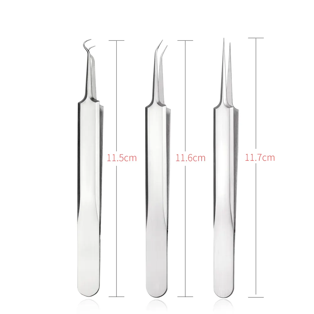 Mặt chăm sóc da mụn trứng cá kim Clip thép không gỉ đen Head Remover mặt công cụ chăm sóc comedone mụn extractor