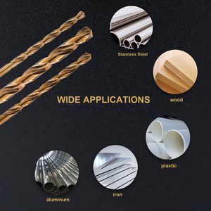 2025 Twist Set 19pcs Cobalt High-Speed <b>Drill</b> <b>Bits</b> Length, Used for Hardened Metal <b>Wood</b> Plastic Stainless Steel 1/16 to 1/2 - Product Image 2