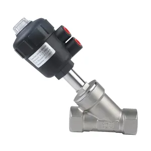 Y-Type Pneumatic Angle Seat Valve DN25 1inch Direct Manufacturer Screw Thread