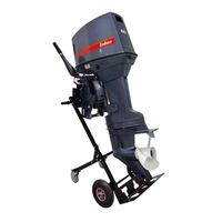 Moteur hors-bord manuel à arbre long en alliage d'aluminium durable OEM, 60 CV, 2 temps, avec pièces de rechange complètes pour bateaux de pêche