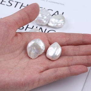 Perles baroques naturelles blanches, 6 pièces, 18-20mm, fausses perles, pour <span class=keywords><strong>culture</strong></span>, bijoux, style Baroque, vente en gros - Product Image 6