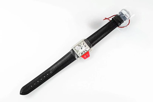 Fashionable Automatic Mechanical <b>Watch</b> Black Lychee Patterned Calf Leather Strap Square <b>Case</b> Sapphire Crystal Glass Mirror - Product Image 5