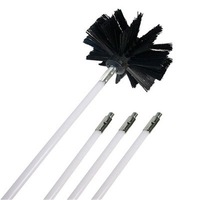 Brosse de nettoyage industrielle en fibres synthétiques de qualité supérieure avec revêtement Picote, personnalisation OEM, manche en caoutchouc, diamètre 100 mm pour tuyaux d'égout