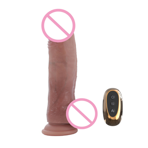 Vibratore Dildo Riscaldante in Silicone Morbido per Uso Anale/Vaginale, Giocattolo Sessuale per Donne con Telecomando, Dildo Pulsante per Masturbazione Femminile - Product Image 6