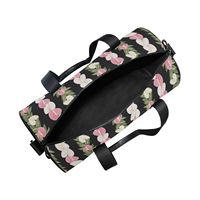 Tas Duffel Olahraga Tahan Air Motif Bunga Anthurium Hawaii, Desain Khusus, Tas Akhir Pekan Bundar untuk Wanita