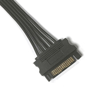 Cable de datos de alto rendimiento TEUCER SATA de uno a cinco con línea de alimentación y cable extendido para conexión de disco duro