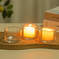 Porte-bougie en verre transparent de 42 ml, vide, pour bougies chauffe-plat, idéal pour la fabrication de bougies DIY, l'aromathérapie, les mariages et la décoration de table à la maison.