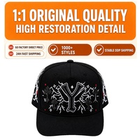 Gorras de Alta Calidad con Letras Bordadas en Pedrería, 5 Paneles, Visera Ancha Curvada, Unisex, Estilo Punk, Hip Hop, Street, Baez Shifu