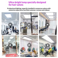 Plafonnier suspendu LED dimmable sans ombre CE, lampe suspendue moderne pour salon de coiffure, salon de beauté, studio de danse, 6000K