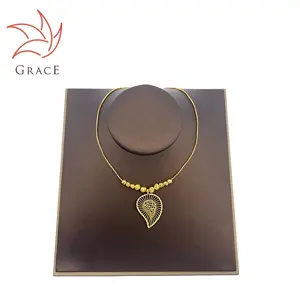 Grace Hot selling Fine Jewelry Set Women's Minimalist 24K Gold Plated Necklace and Earring Set Wedding Jewelry