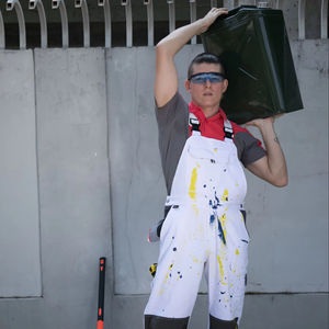 Peinture blanche personnalisée travailleur multi-poches <span class=keywords><strong>pantalon</strong></span> <span class=keywords><strong>de</strong></span> <span class=keywords><strong>travail</strong></span> <span class=keywords><strong>pantalon</strong></span> à bavette <span class=keywords><strong>pantalon</strong></span> industriel hommes vêtements <span class=keywords><strong>de</strong></span> <span class=keywords><strong>travail</strong></span> - Product Image 2