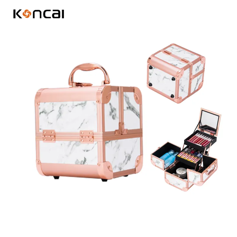 KONCAI pabrik Koncai casing cantik keluaran terbaru casing perjalanan Makeup marmer kubus Mini