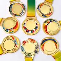 Médailles scolaires de haute qualité en métal, or, argent, cuivre, or rose, prix de gros d'usine, impression personnalisée, trophée en fer avec logo