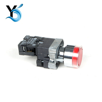 BAOYONG ZB2-BE102C 3A 1NO1NC Interrupteur à bouton rond en cuivre rouge 380V