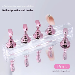 Support magnétique réutilisable pour faux ongles à presser, couleurs Or, Argent, Rose, pour la pratique, le rangement et la présentation du vernis, outil de manucure DIY, vente en gros - Product Image 4
