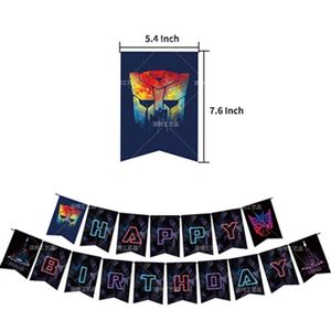 Suministros para Fiesta <span class=keywords><strong>de</strong></span> Cumpleaños <span class=keywords><strong>de</strong></span> Transformers, Decoración <span class=keywords><strong>de</strong></span> Fiesta que Incluye Pancarta <span class=keywords><strong>de</strong></span> Feliz Cumpleaños, Adorno para Pastel, Globo para Niños, Adolescentes y Hombres, Regalo - Product Image 2