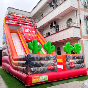 Gonfiabile a tema <span class=keywords><strong>auto</strong></span> <span class=keywords><strong>da</strong></span> <span class=keywords><strong>corsa</strong></span> con scivolo a secco e area salti - Product Image 4