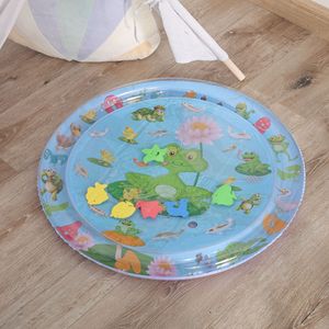 Alfombra inflable para bebés, tapete de juego redondo de PVC para bebés y niños pequeños de 0 a 3 años, uso en interiores y exteriores - Product Image 3