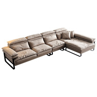 Canapé en tissu et cuir blanc, sofa de luxe style nordique, italien, moderne, avec motif artistique, 1 pièce, fauteuil de salon